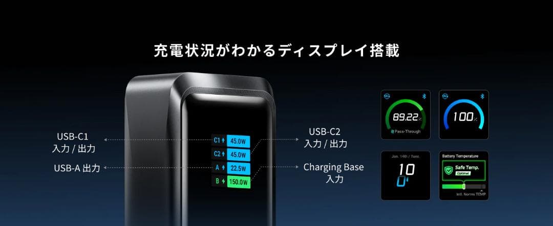 【新品】Anker Prime Power Bank 26250mAh 300W