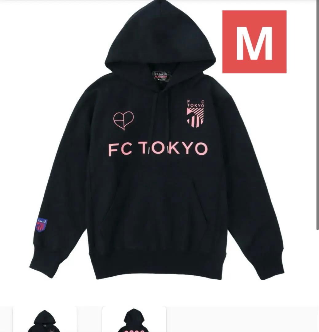 FC東京×BLACKPINK ロゴ　フーディ　ブラック(M)