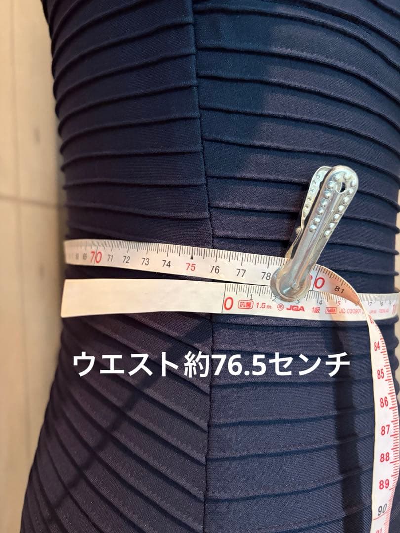 TADASHI SHOJI タダシショージ　ネイビー レース袖 ドレス謝恩会