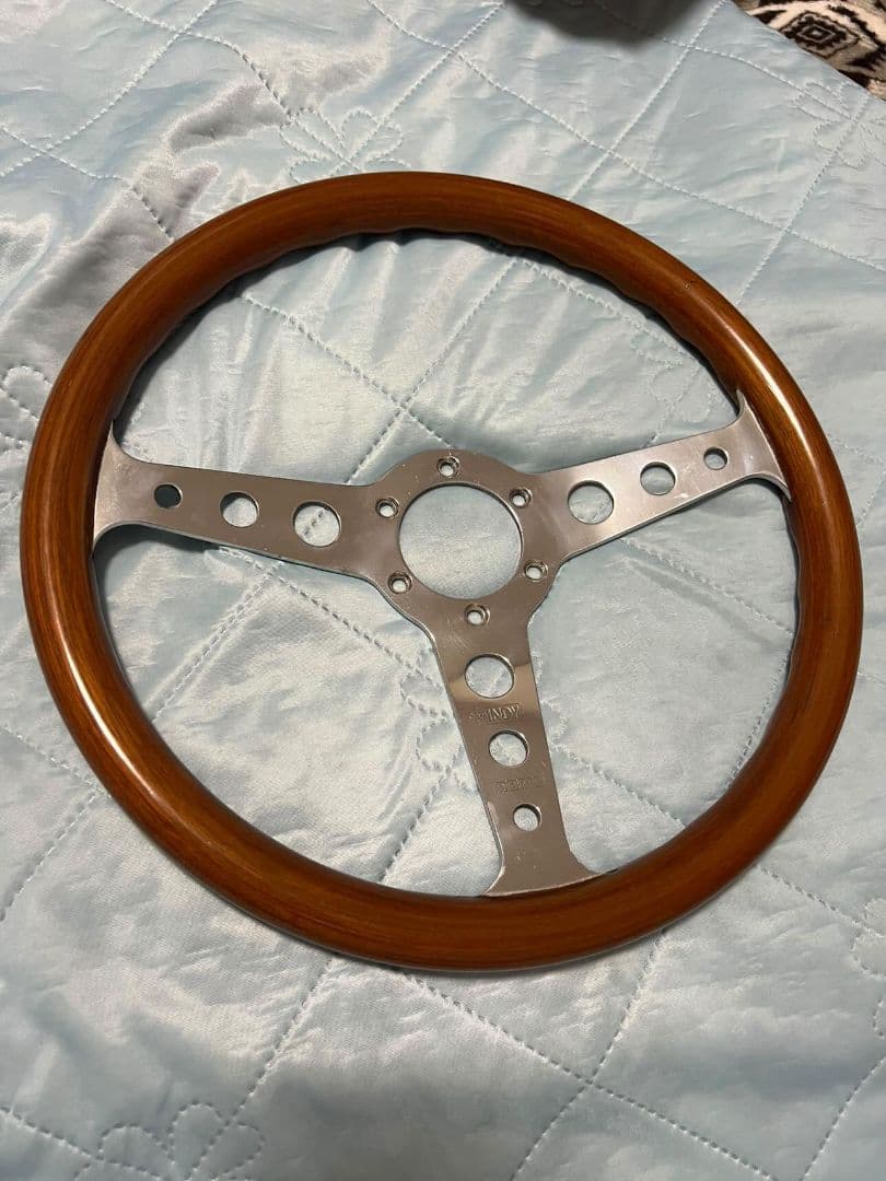 MOMO INDY 34φ ウッドステアリング 当時物