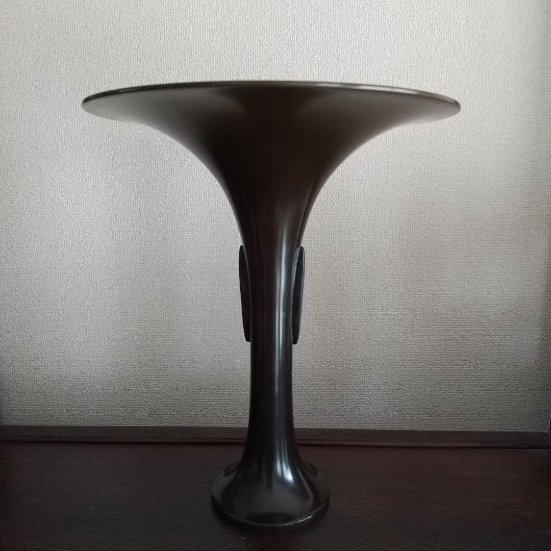 金属製 花器 池坊 ?? 茶道 花瓶 ①