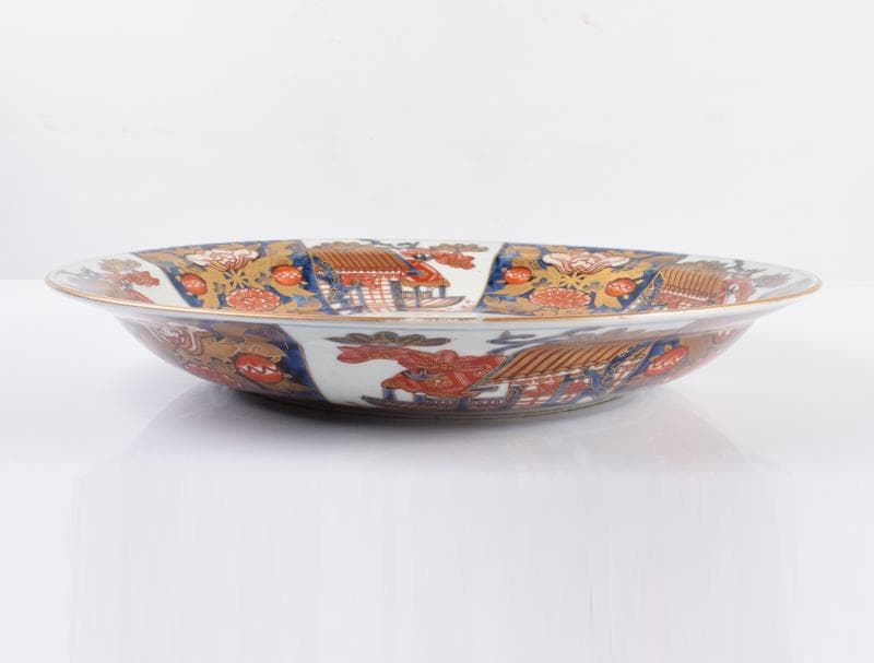 Evan 元禄伊万里　錦手金彩花草文盤　飾皿　直径41cm　V 3429A