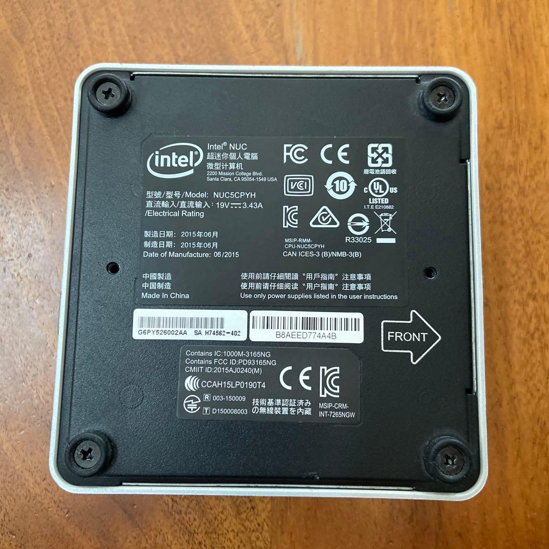 ミニPC Intel NUC Kit NUC5CPYH