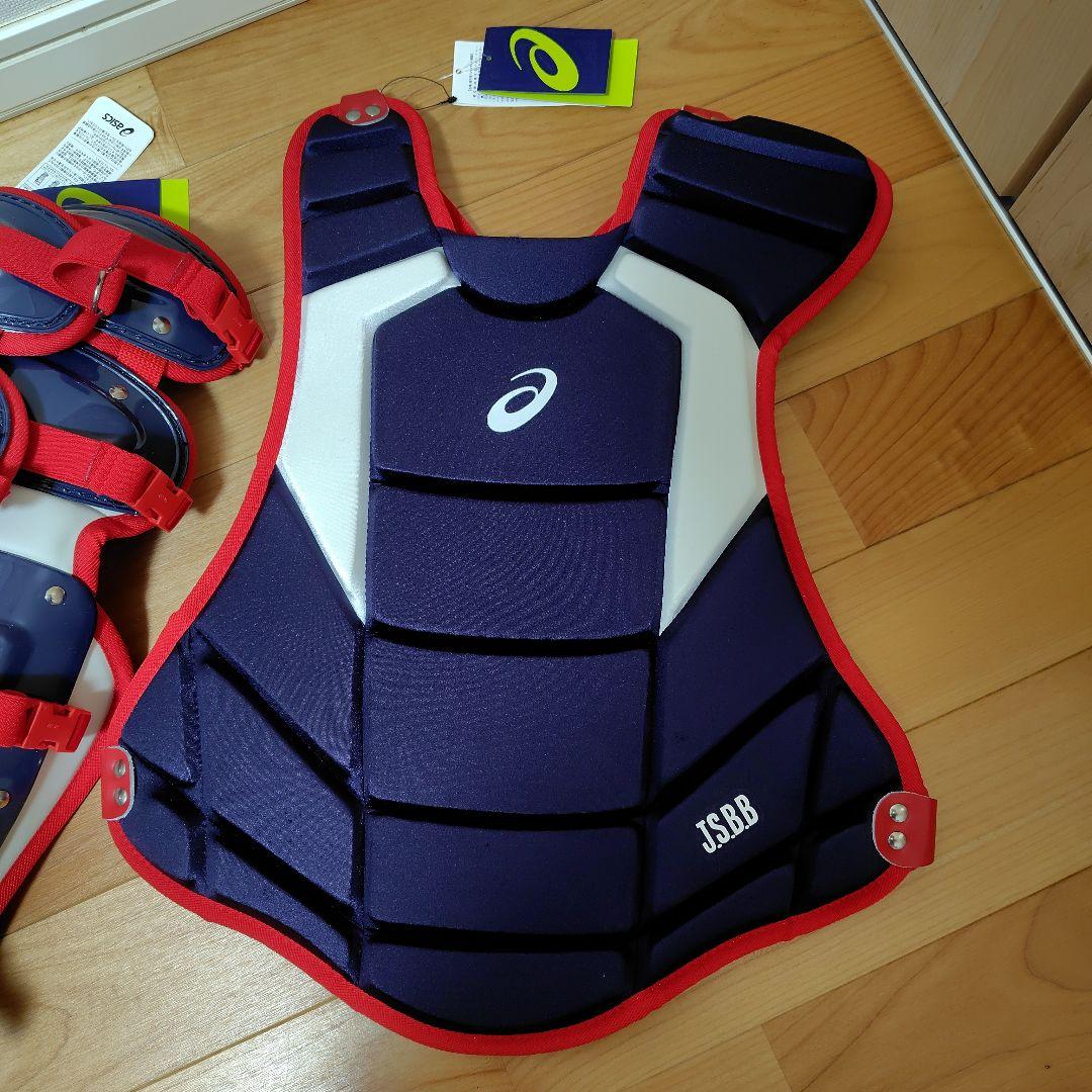 アシックス 一般軟式 野球 キャッチャー レガース　プロテクター セット