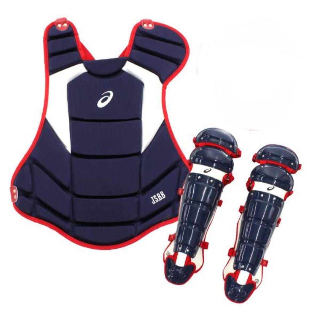 アシックス 一般軟式 野球 キャッチャー レガース　プロテクター セット