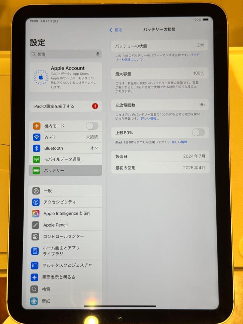 iPad mini (A17 Pro) 第7世代　Cellular 128