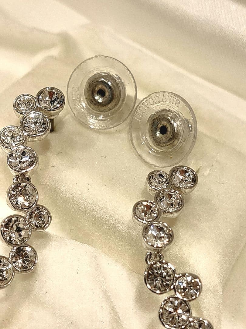 極美品　スワロフスキー Fidelity ネックレス ピアスセット　シルバー