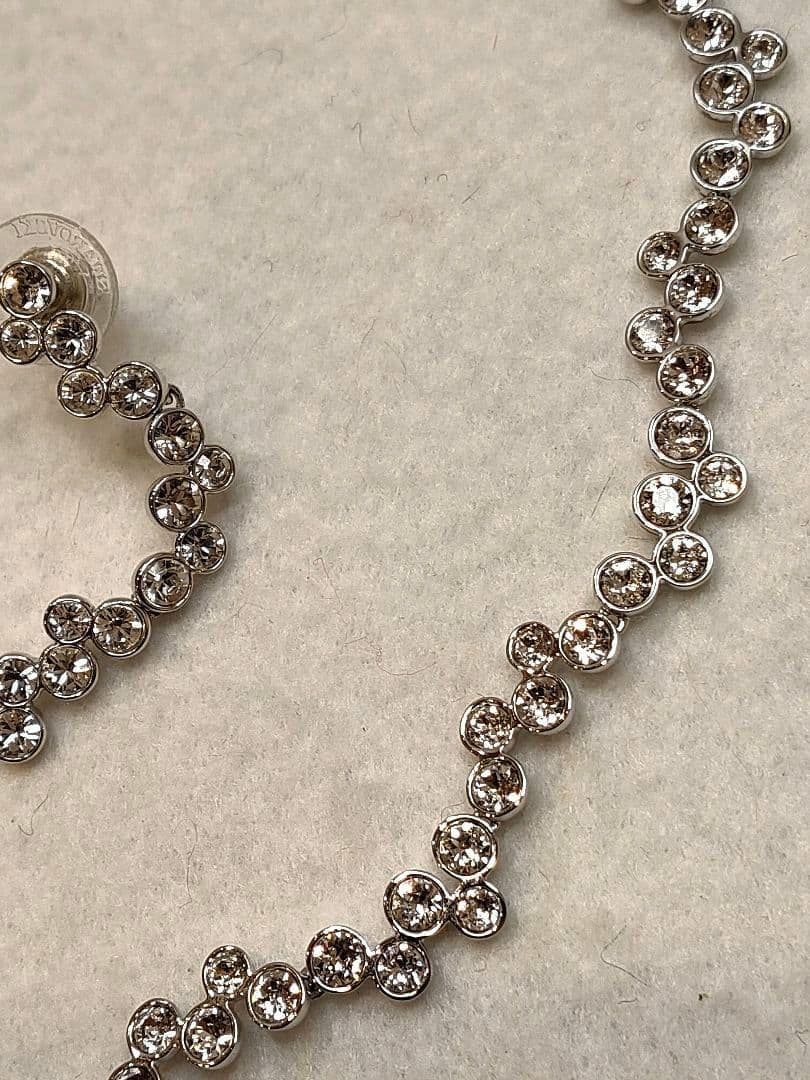 極美品　スワロフスキー Fidelity ネックレス ピアスセット　シルバー