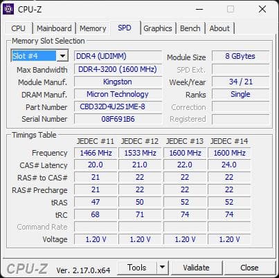 Kingston DDR4-3200 8GB×2（計16GB） 動作確認済