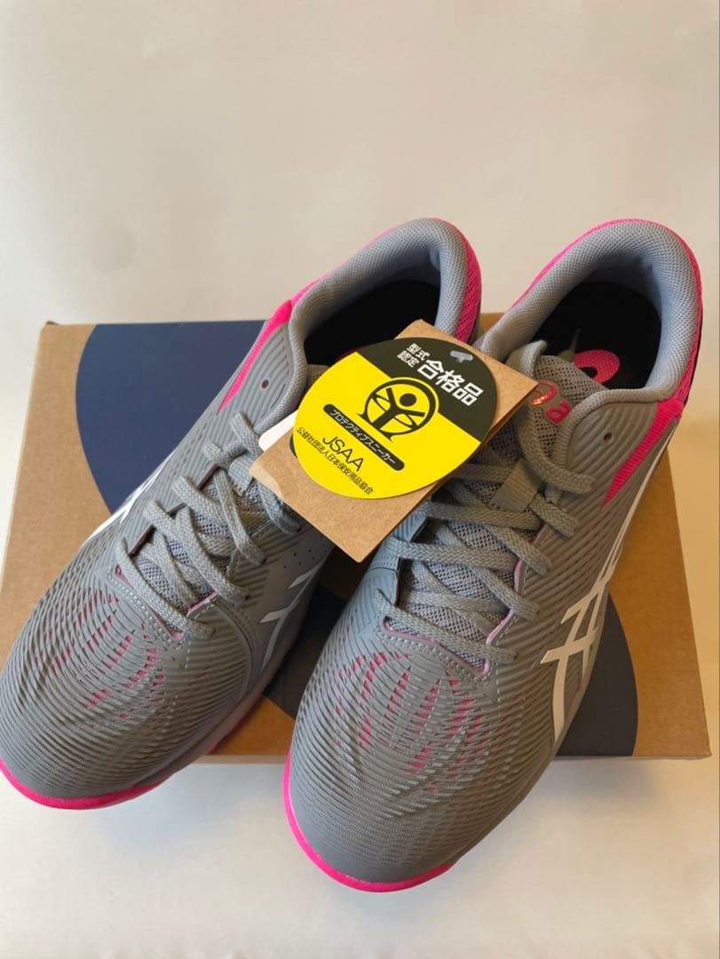 asics 安全靴 グレー/ピンク