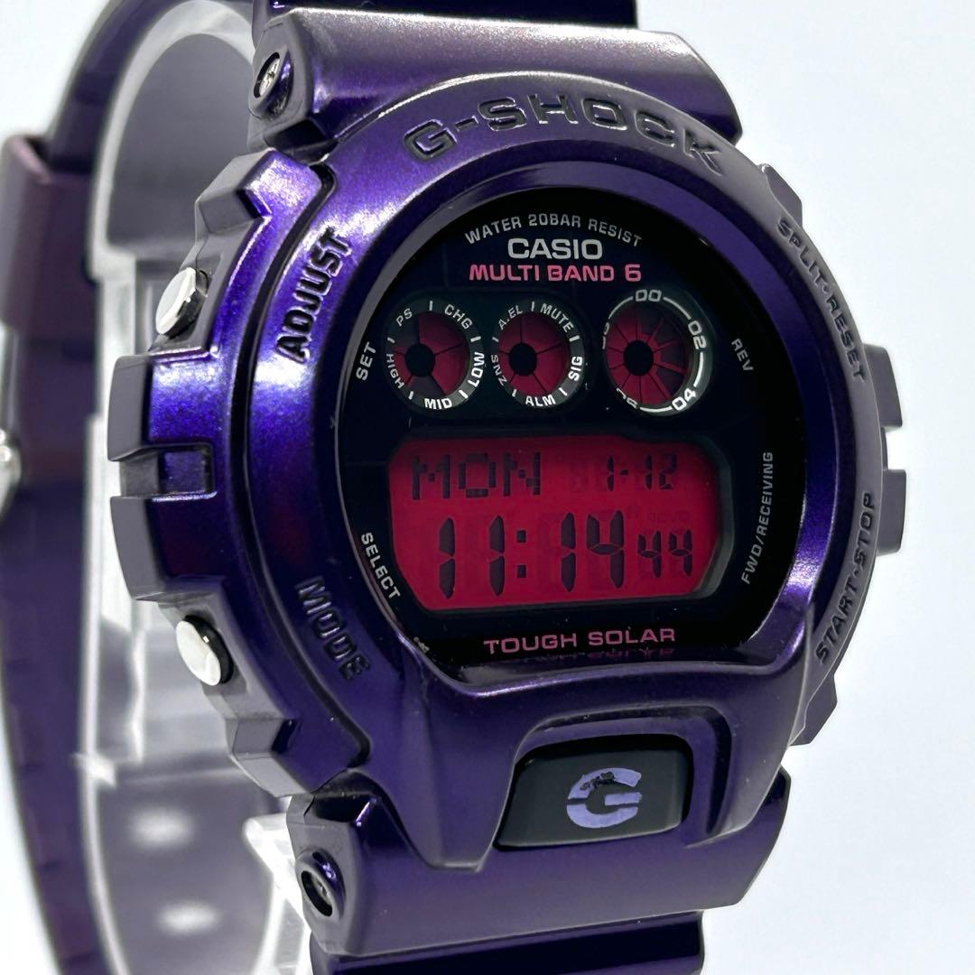 稼働品 G-SHOCK クレイジーカラーズ ソーラー 腕時計 メンズ パープル