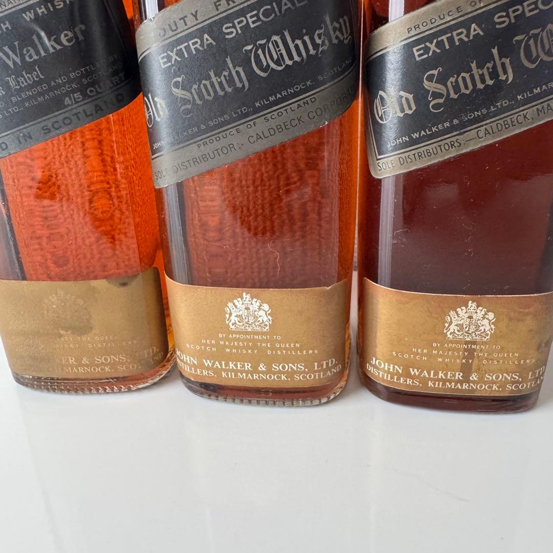 未開封 Johnnie Walker Black Label 白紋章 古酒　3本