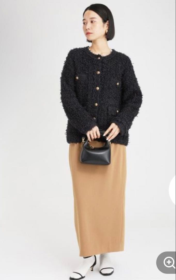 美品⭐︎ツイードニットジャケット BABYLONE バビロン⭐︎定価29,700円