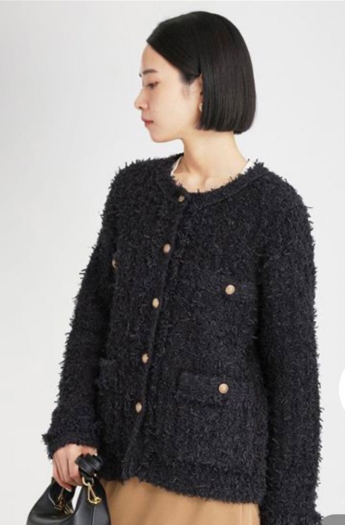 美品⭐︎ツイードニットジャケット BABYLONE バビロン⭐︎定価29,700円