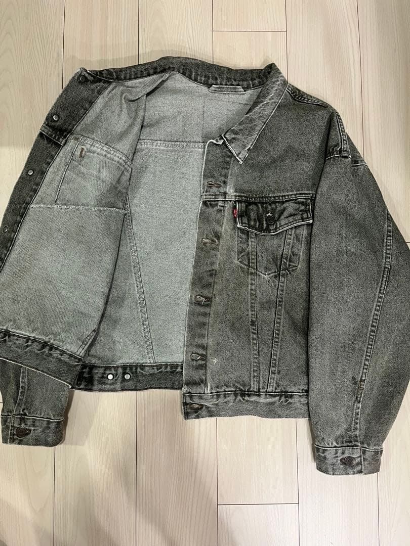 Levi's ブラック デニムジャケット 70598 先染め アメリカ製