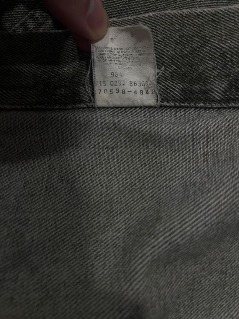 Levi's ブラック デニムジャケット 70598 先染め アメリカ製