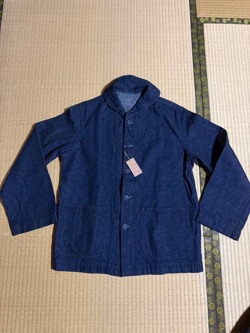 SHAWL COLLAR COVERALL インディゴデニム
