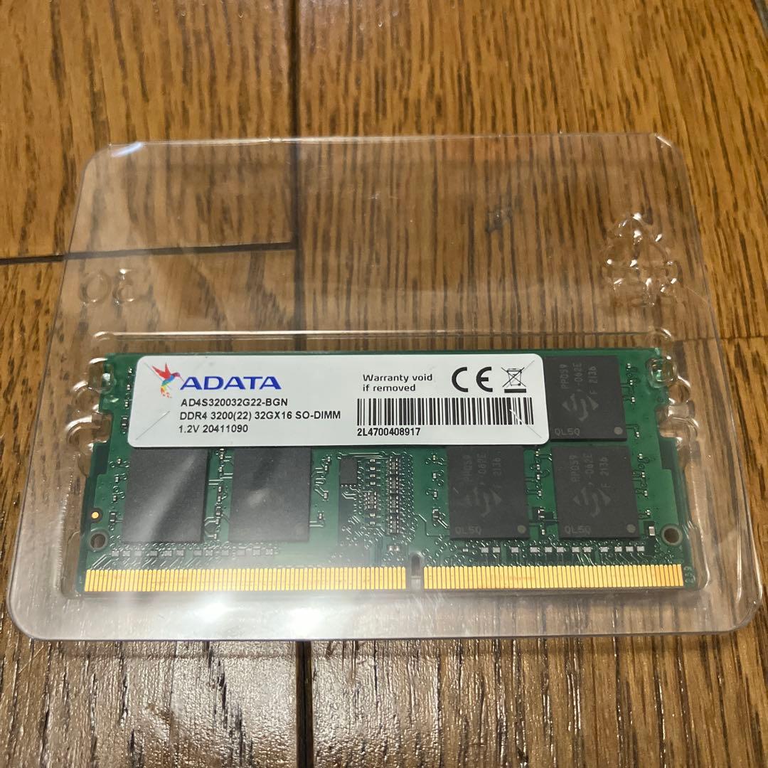 【新品・未使用】ADATA DDR4 3200 32GB（PC4-25600）