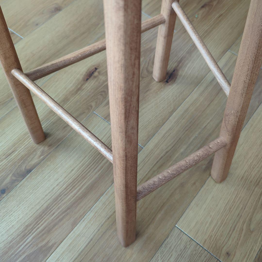 KANADEMONO クラフトスツール　ビーチ天然木　ブラウン