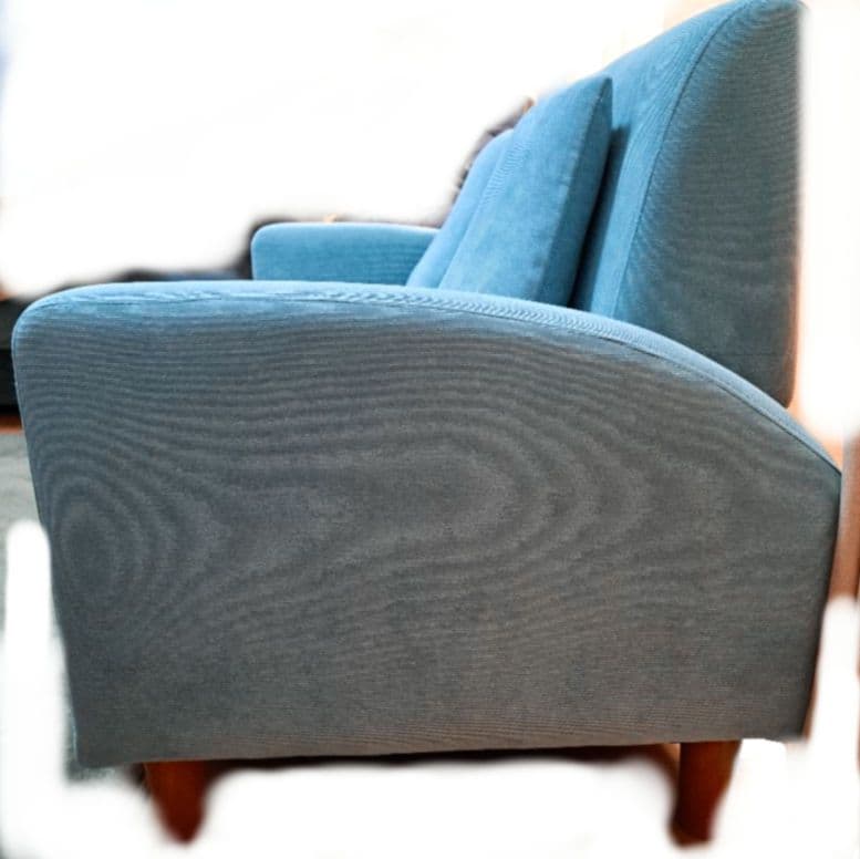 水色　無地　ソファ　２人掛け