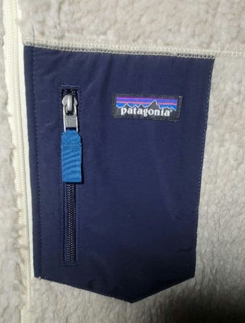 パタゴニア　レトロXベスト　Sサイズ　ベージュxネイビー