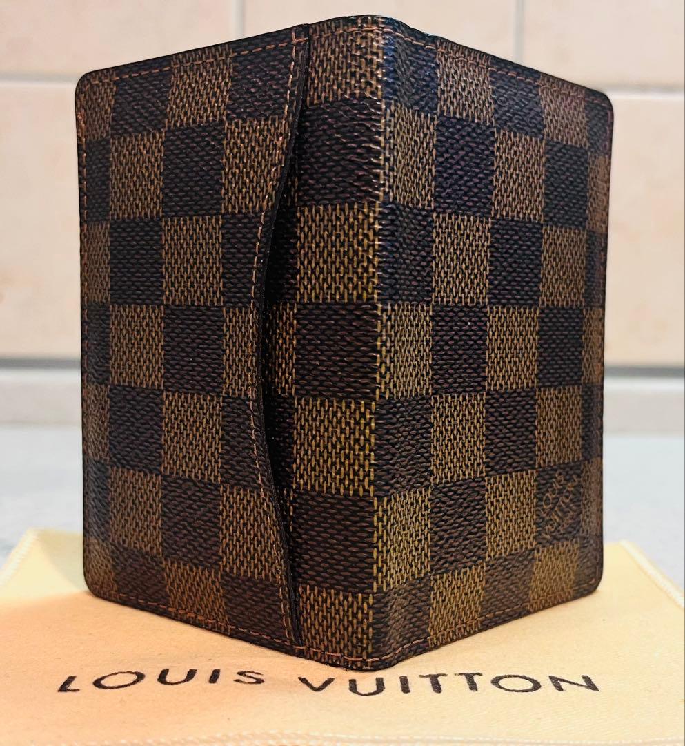 廃盤 ルイヴィトン LouisVuitton ダミエ名刺入れ N61721 美品