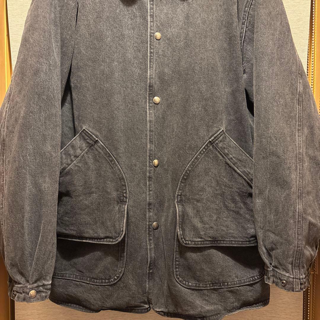 こ*め様 Woolrich レザー ブラックデニム ウールリッチ　BLACK U