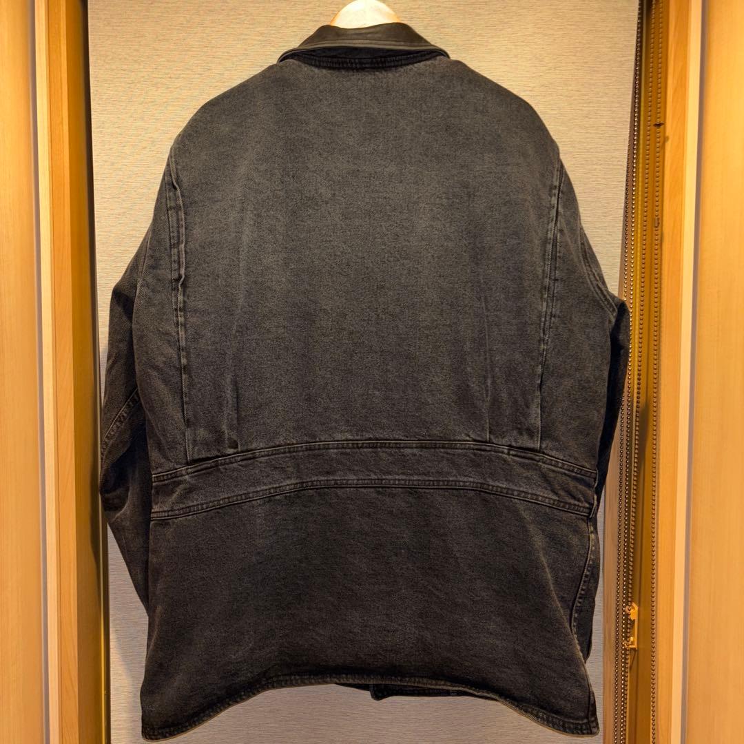 こ*め様 Woolrich レザー ブラックデニム ウールリッチ　BLACK U