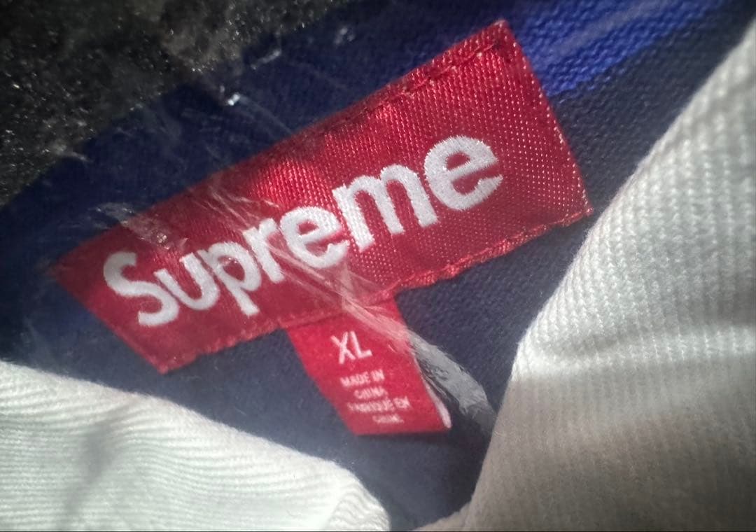 ウェア SUPREME stripe rugby navy XL