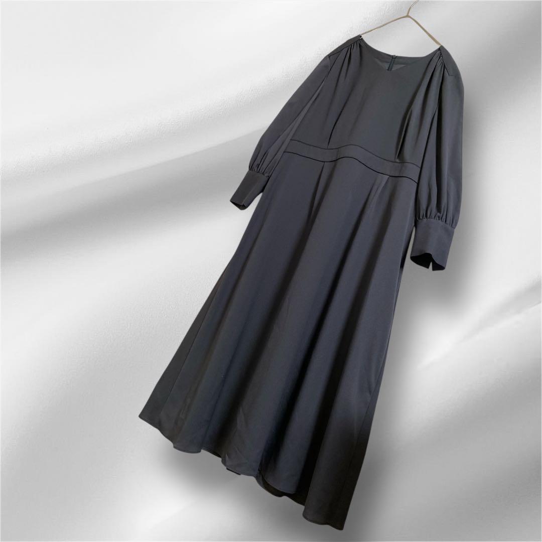 大きいサイズ！untitled/アンタイトル/ジョーゼットロングワンピース３ L