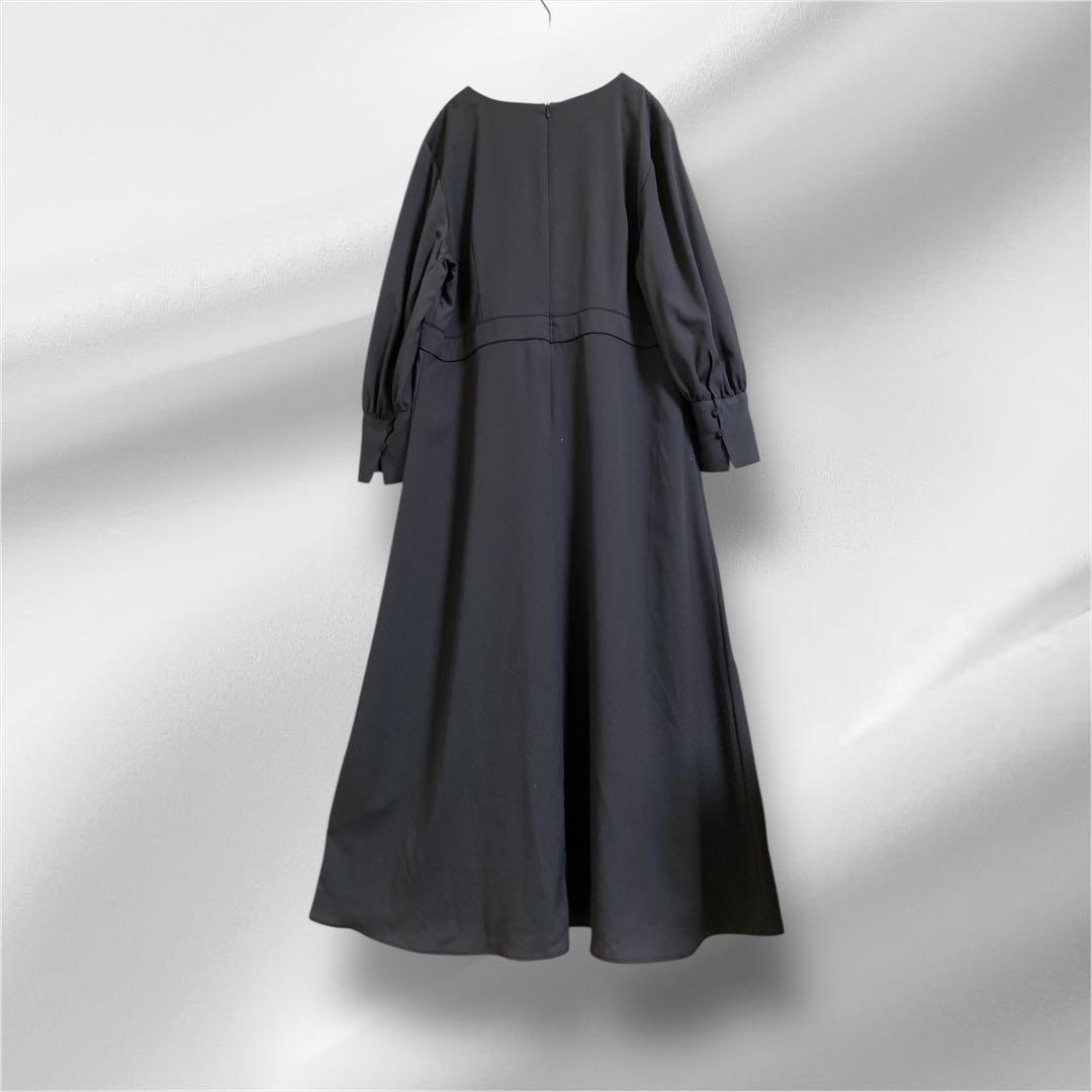 大きいサイズ！untitled/アンタイトル/ジョーゼットロングワンピース３ L