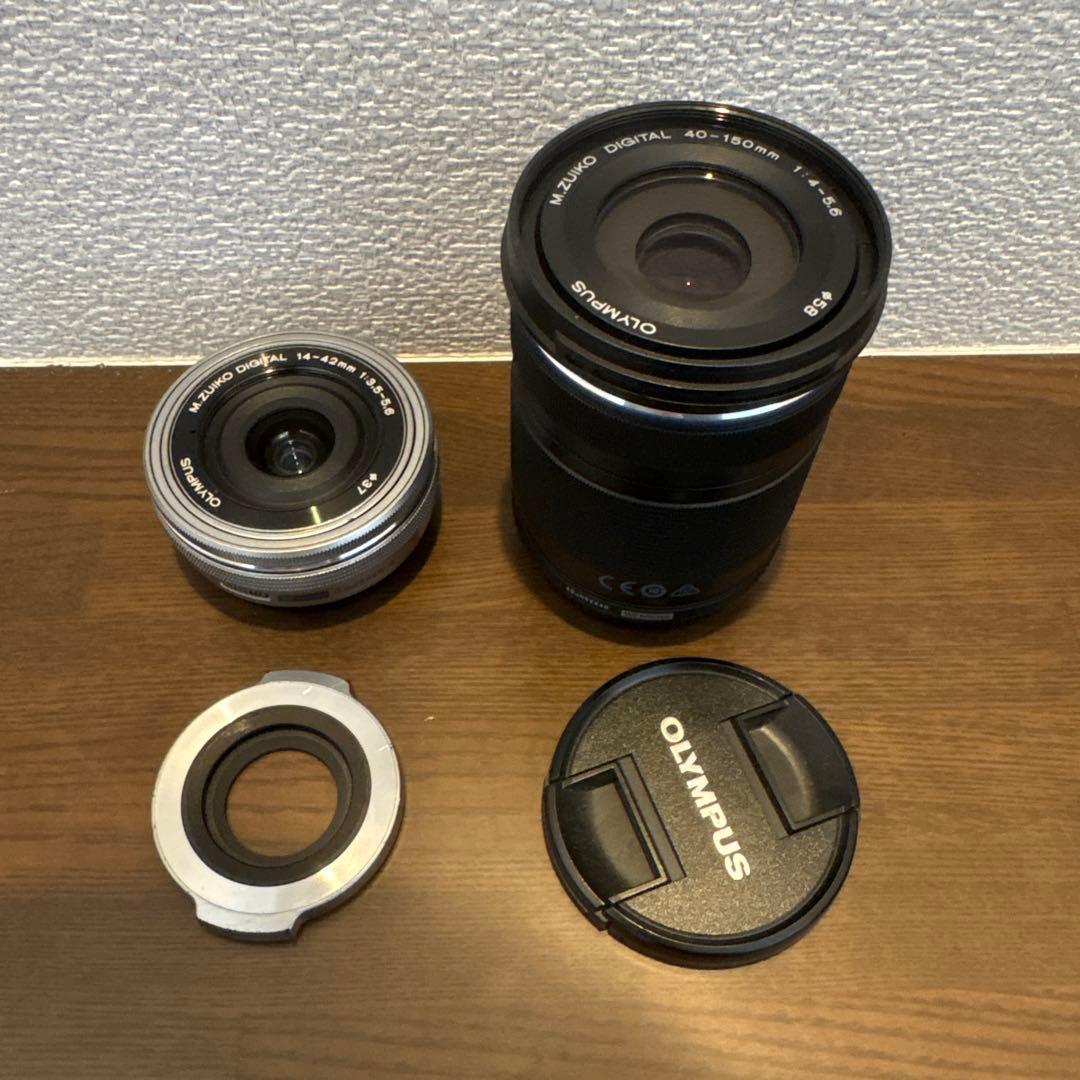 OLYMPUS m.zuiko レンズセット レンズキャップ付き。
