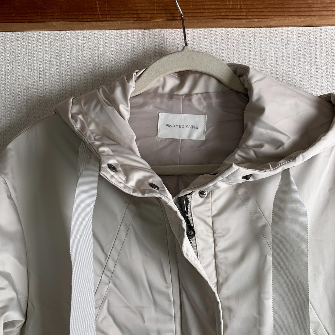 ピンキーアンドダイアン ★ 中綿オーバーフーディコート ベージュ