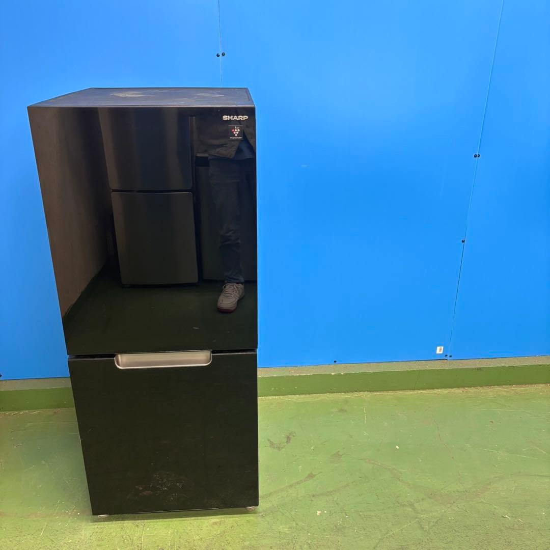 665 SHARP 付け替えどっちもドア　冷蔵庫　ガラスパネル　小型　一人暮らし