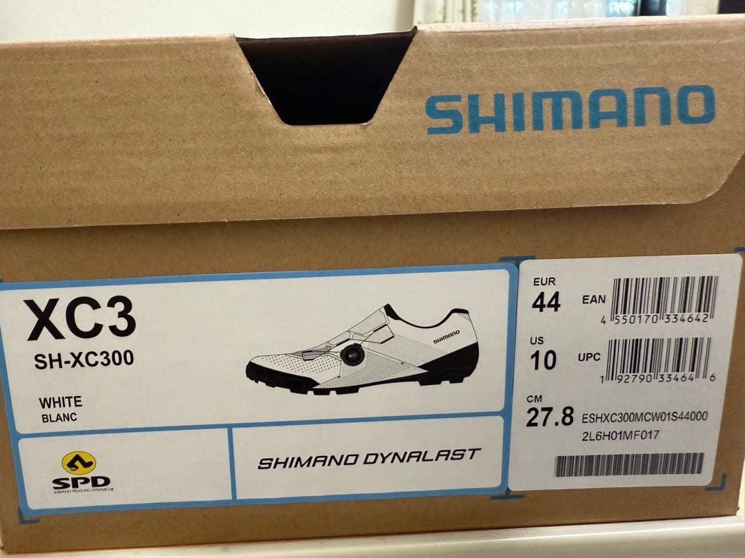 【未使用】SHIMANO ビンディングシューズ SH-XC300 ホワイト 44