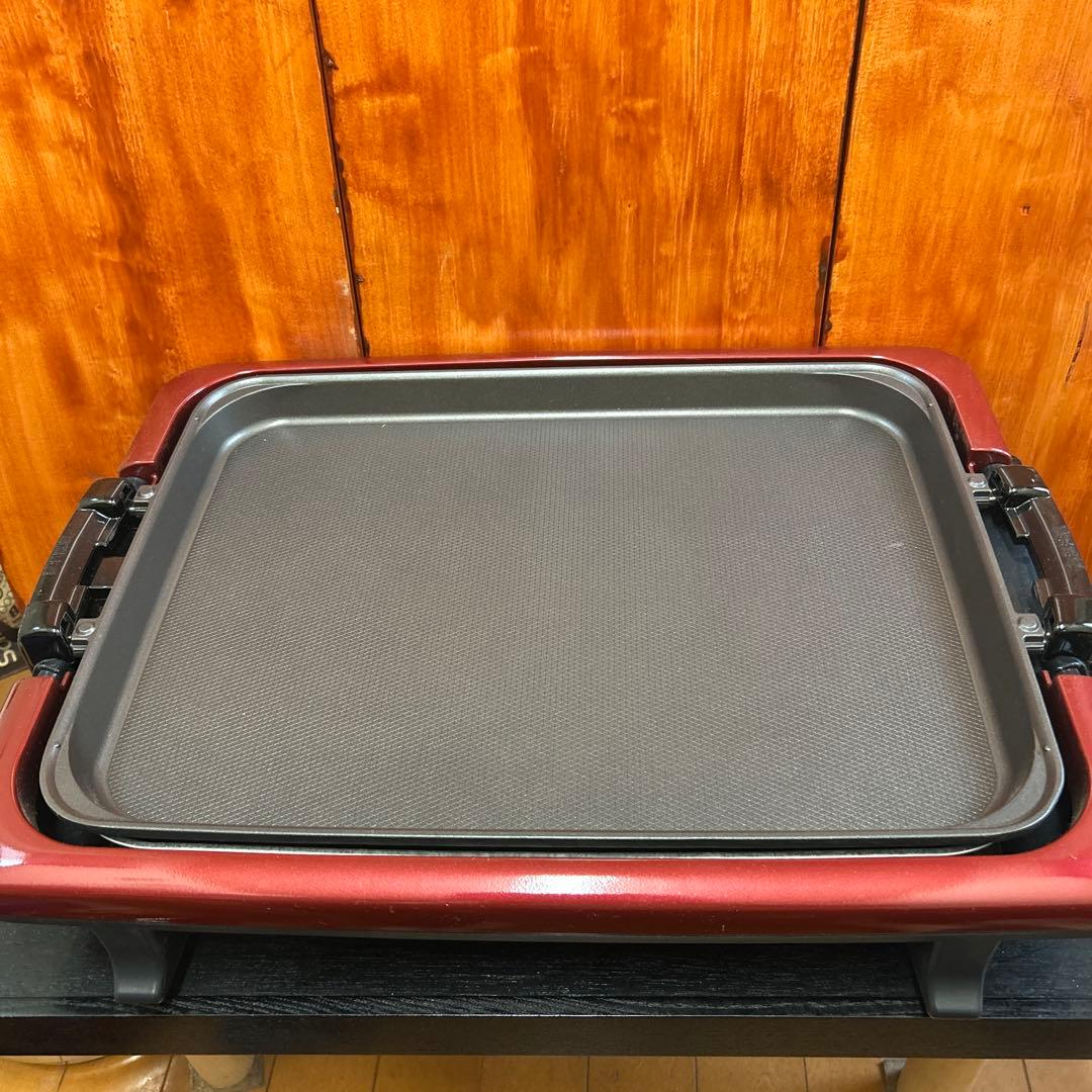 赤いホットプレート　2種プレート付き