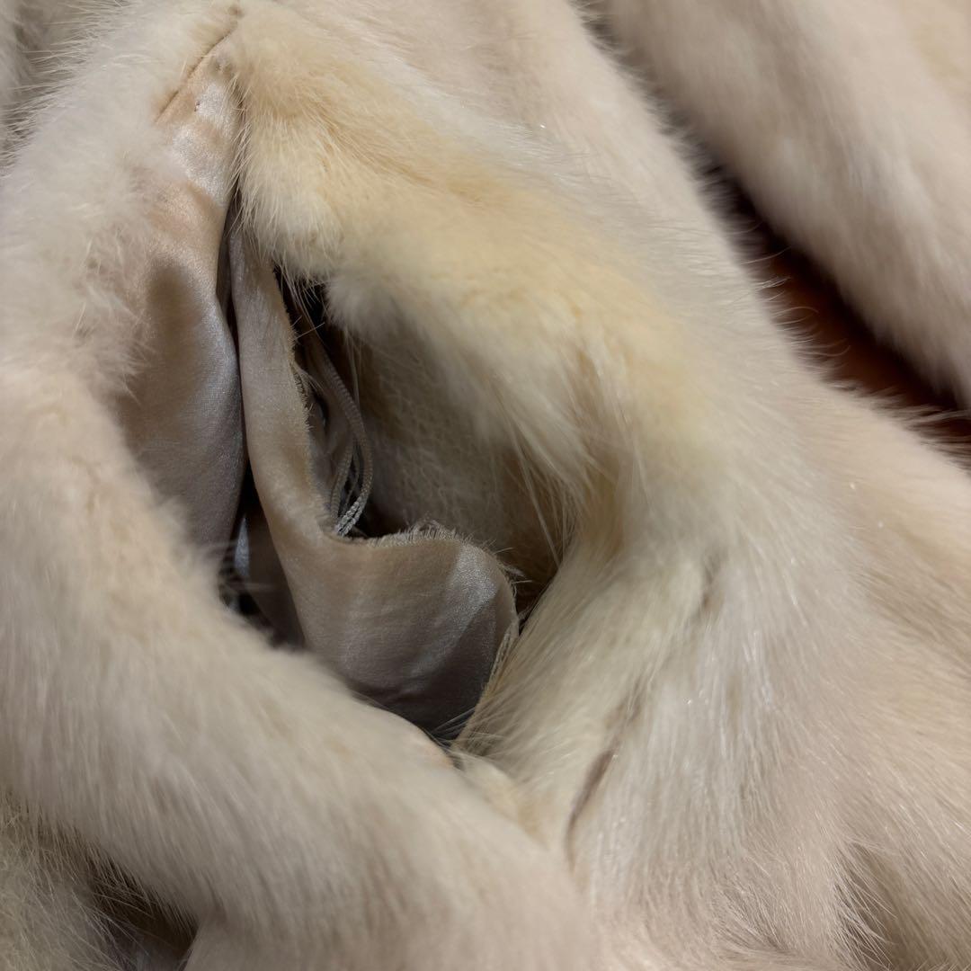 アイボリー リアルファーコート