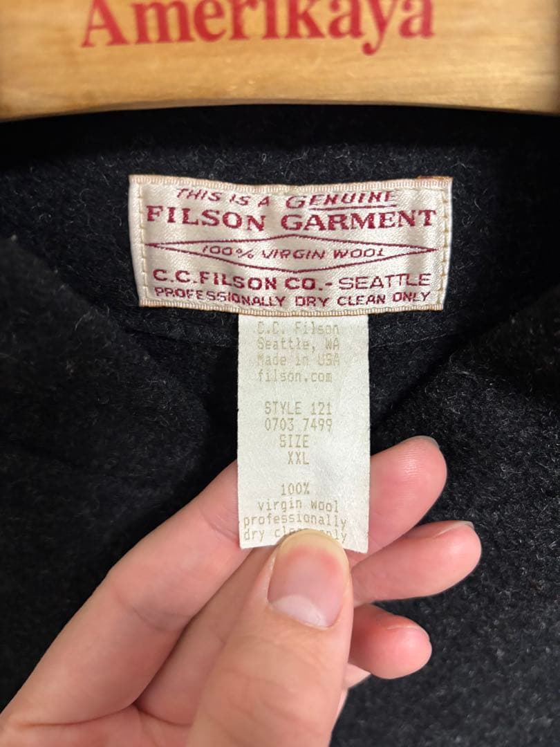 Filson ヴァージンウール ベスト XXL ダークグレー