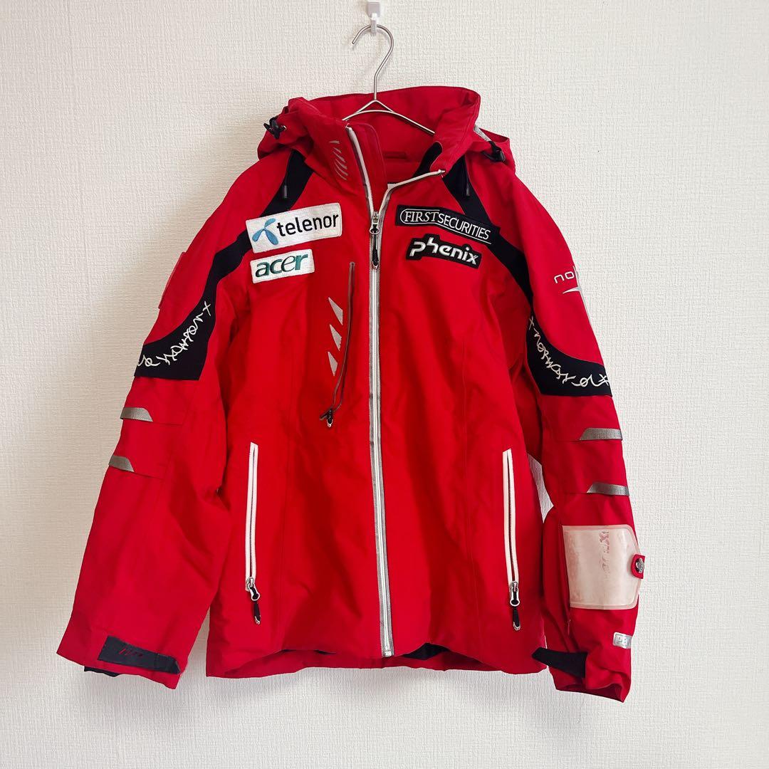 フェニックス　スキーウェアセット（赤ジャケット・白パンツ）SとM ユニセックス