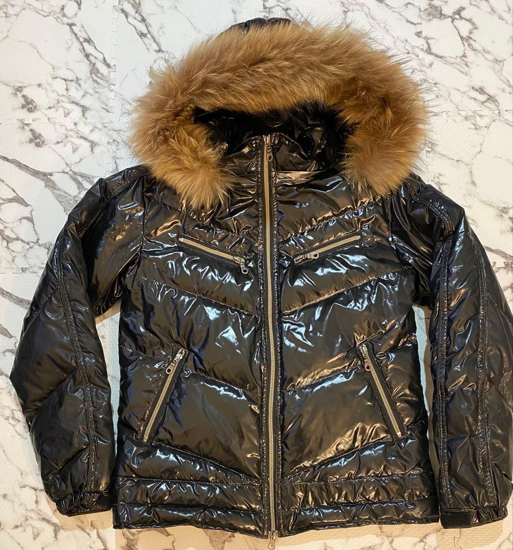 Y2K archive 光沢　短丈　ラクーンファー　エナメル質　グランジ　平成