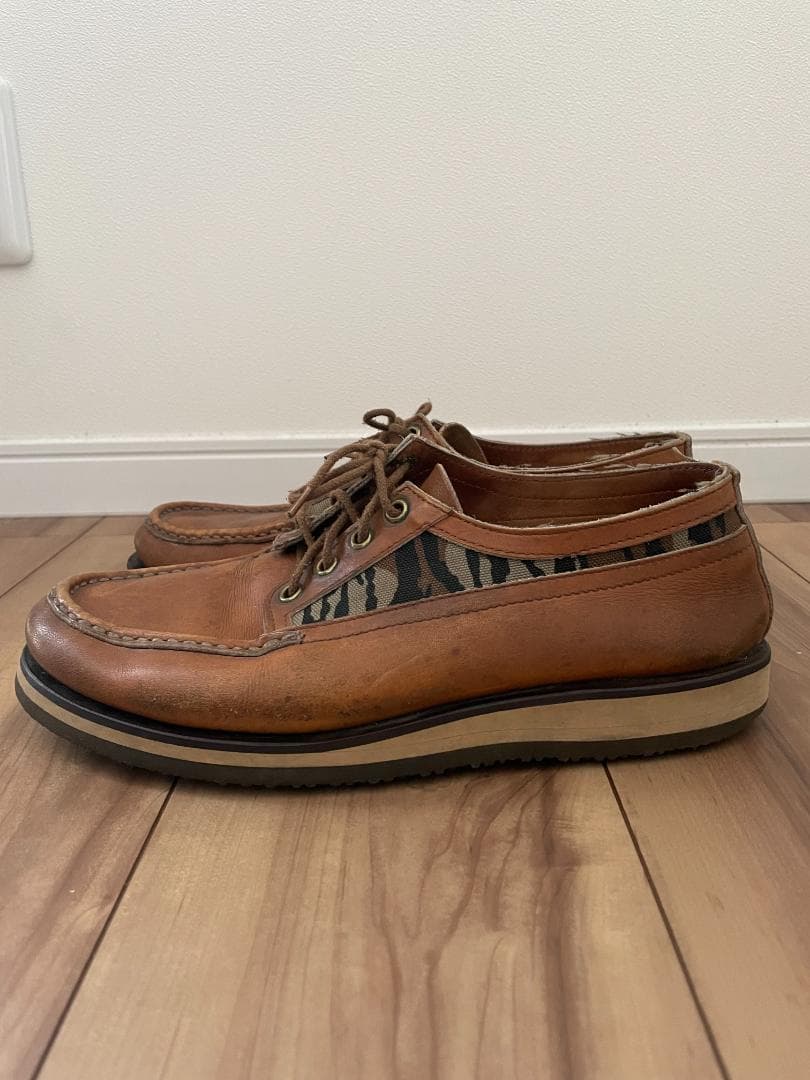 ラッセルモカシン デッキシューズ カモフラ Size US8.5E