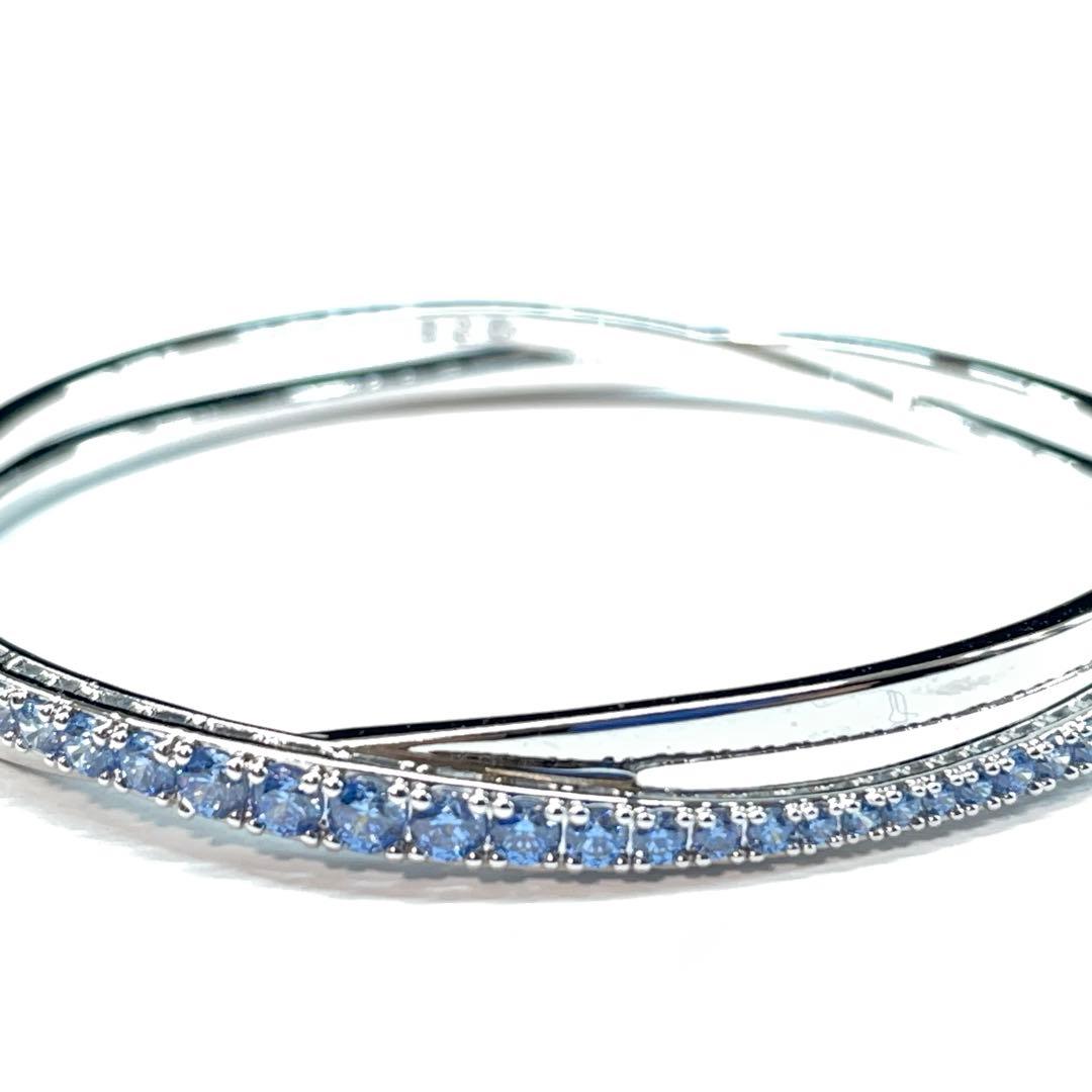 4024 スワロフスキー クリスタルバングル ダブル サイズS ストーン