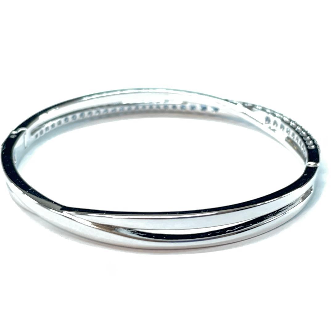 4024 スワロフスキー クリスタルバングル ダブル サイズS ストーン