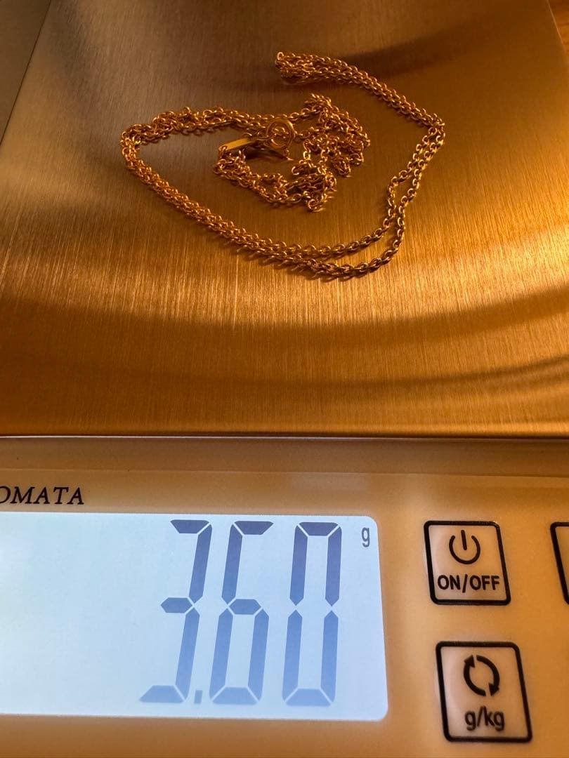 ル*ン様 18金ネックレス 小豆チェーン 1.5mm 55cm イエローゴールド