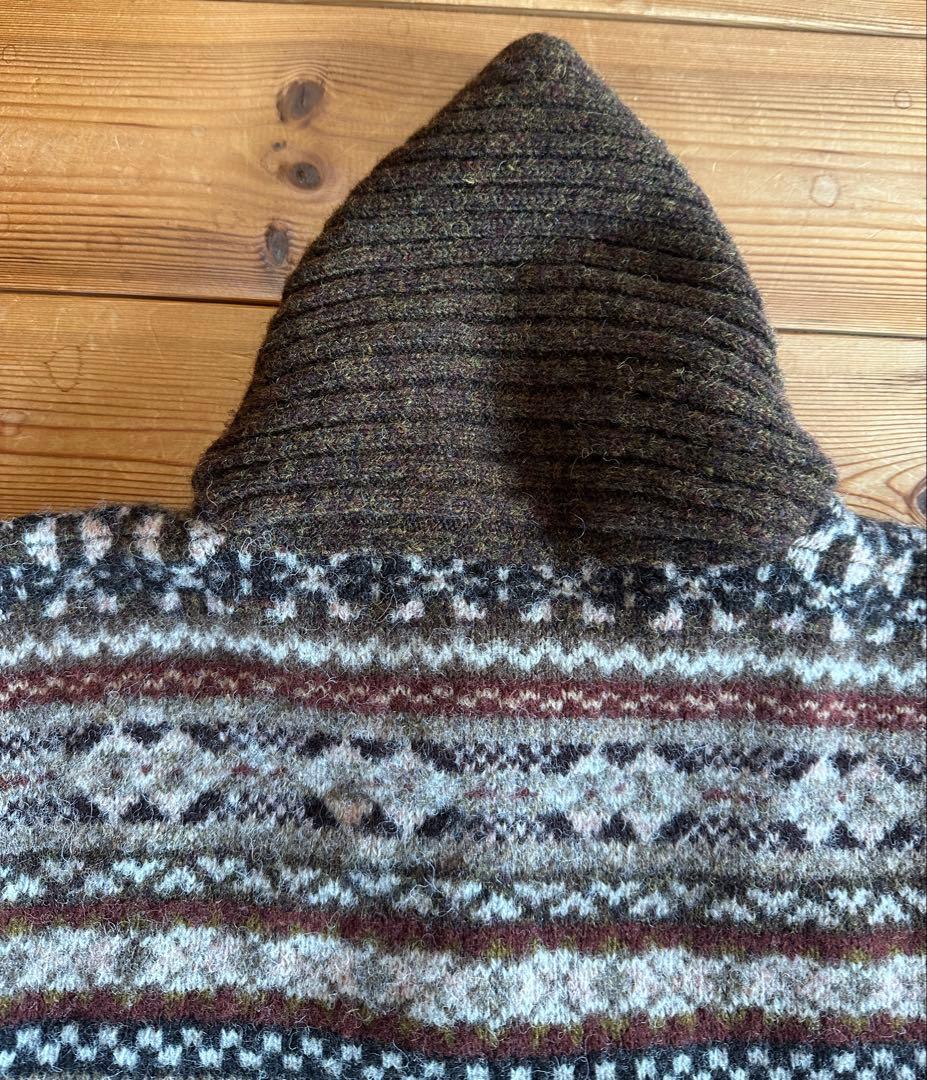 【Lサイズ】Jamison’s フェアアイル柄　ショールカラーセーターニット