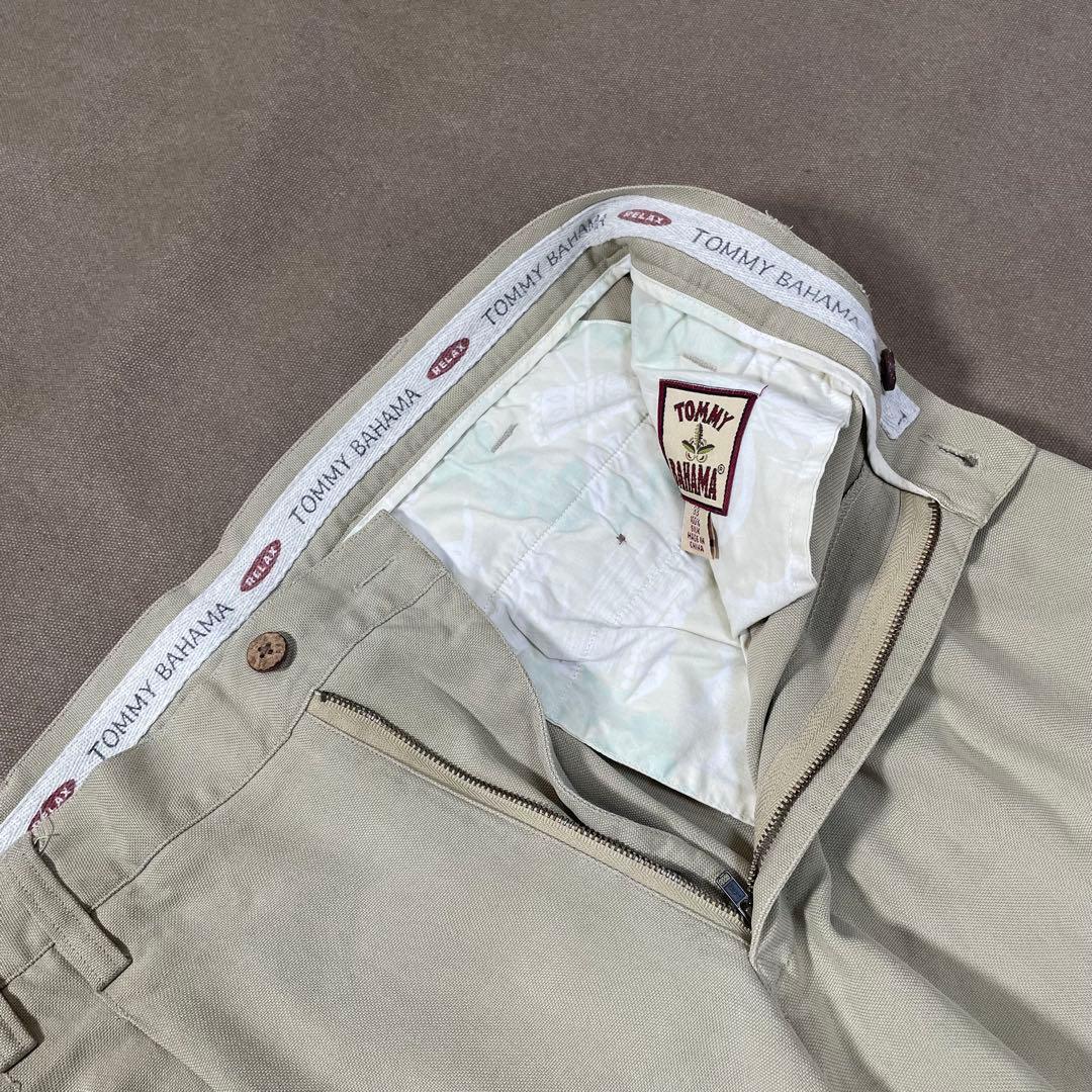 90s トミーバハマ シルク 2タック スラックス ビンテージ usa old