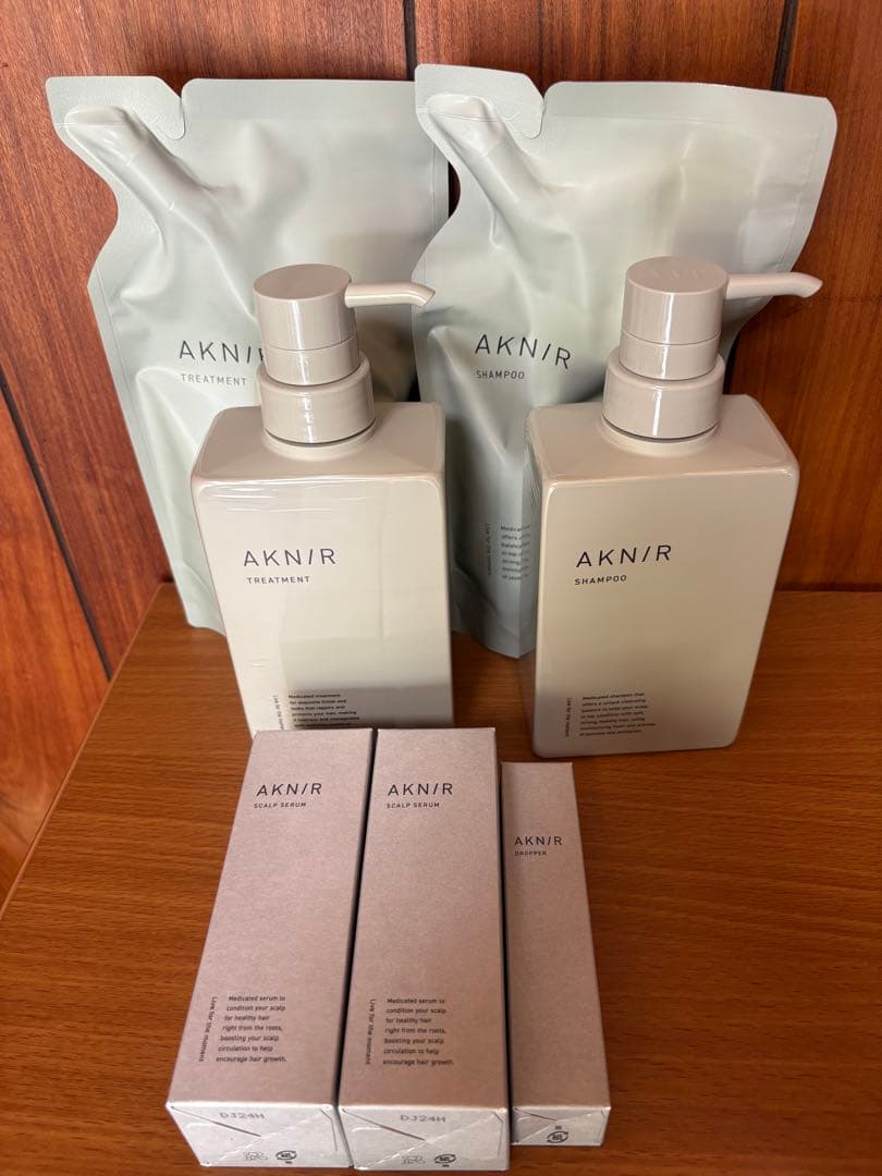 AKNIR シャンプー・トリートメント・ヘアスカルプセラムセット