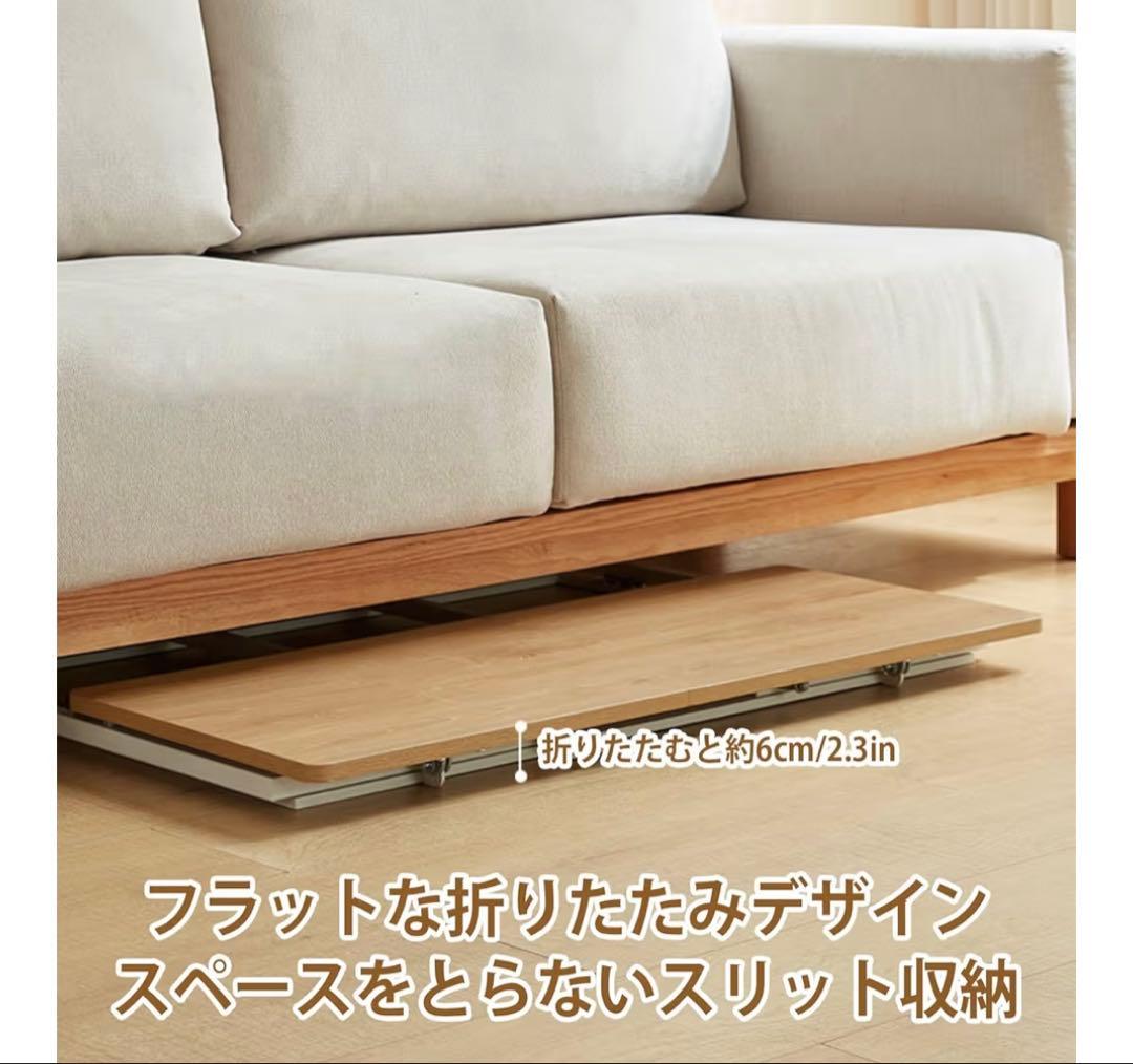 木製折りたたみデスク パソコンデスク 多機能 80x40cm