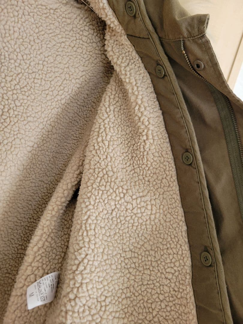 JOURNAL STANDARD ファー付きボアライニングジャケット カーキ　M