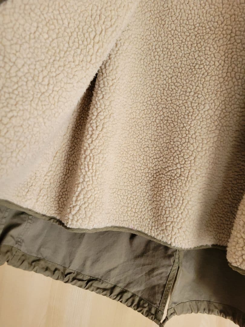 JOURNAL STANDARD ファー付きボアライニングジャケット カーキ　M